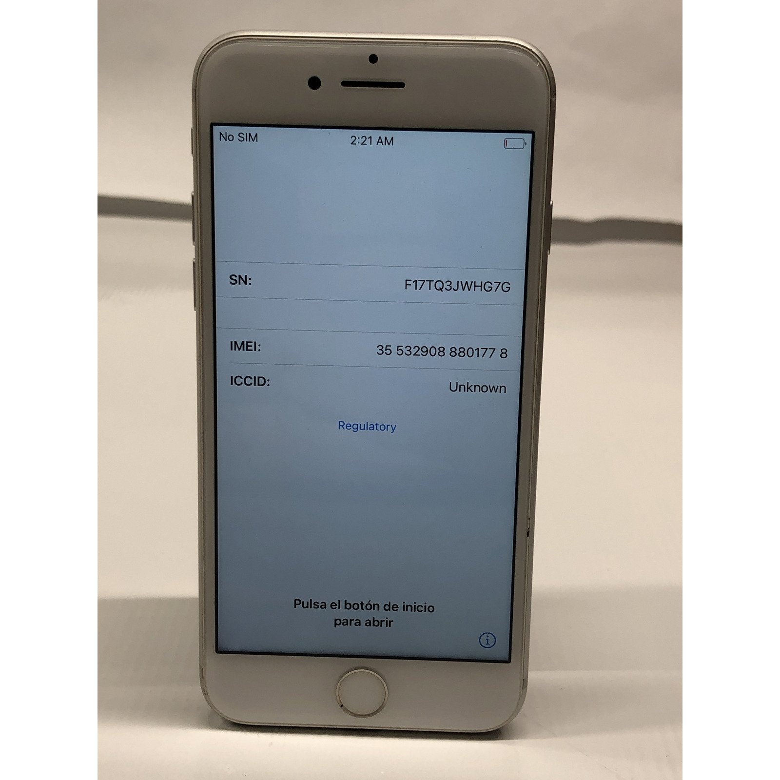 iPhone 7 A1778 MN9E2LL/A 32GB Silver AT&T Bat 83% F17TQ3JWHG7G