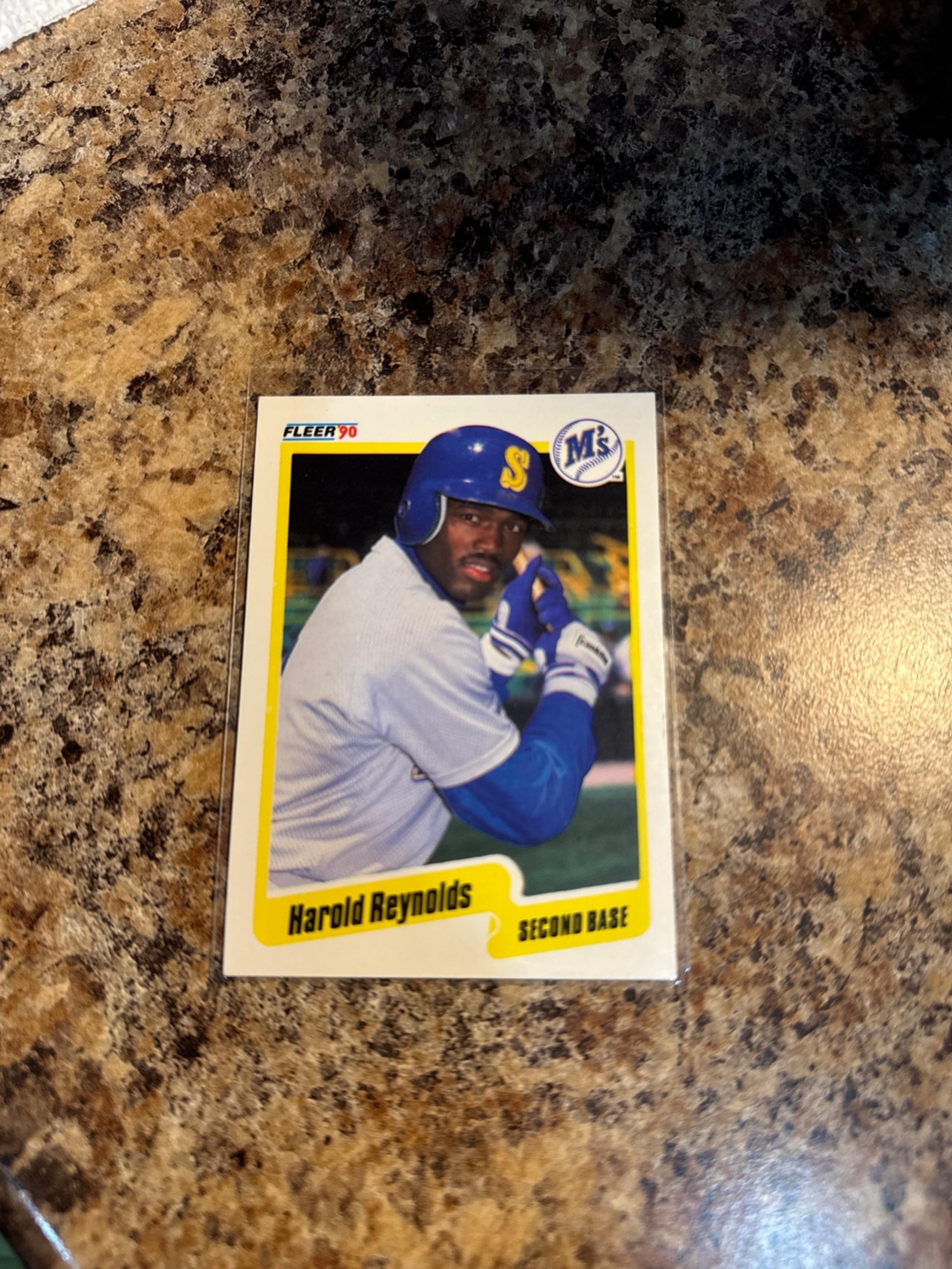 Fleer '90 Harold Reynolds #525 Baseball Trading Card Item #ME1781