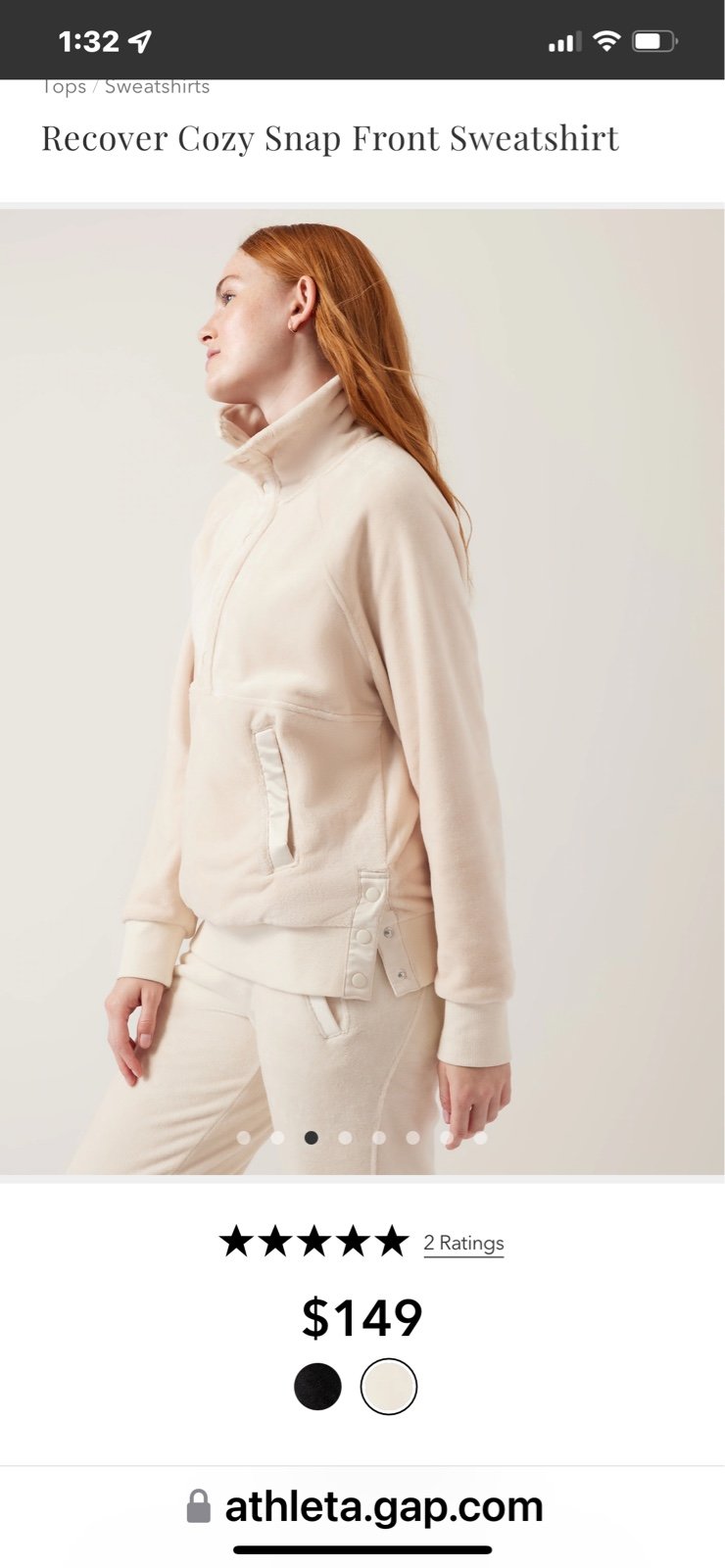Cozy sweatshit , brand new with tags cream color