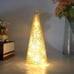 Table Top Christmas Tree Decorations with Fairy Lights,Gold Mercury Glass Finish