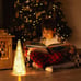 Table Top Christmas Tree Decorations with Fairy Lights,Gold Mercury Glass Finish