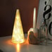 Table Top Christmas Tree Decorations with Fairy Lights,Gold Mercury Glass Finish