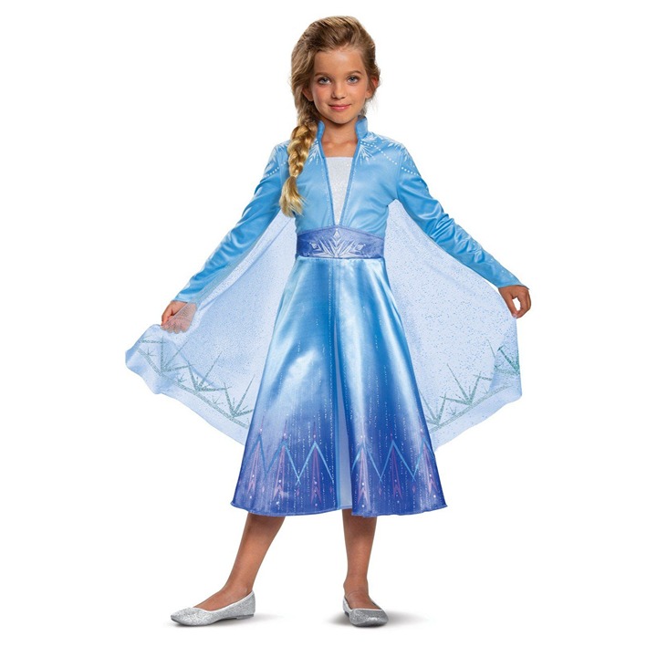 Girls Disney Frozen II Elsa Deluxe Costume by Disguise - Size 7-8