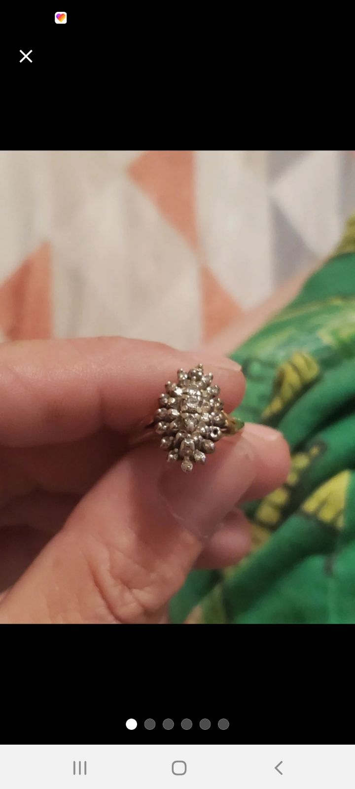 14k Diamond Cluster