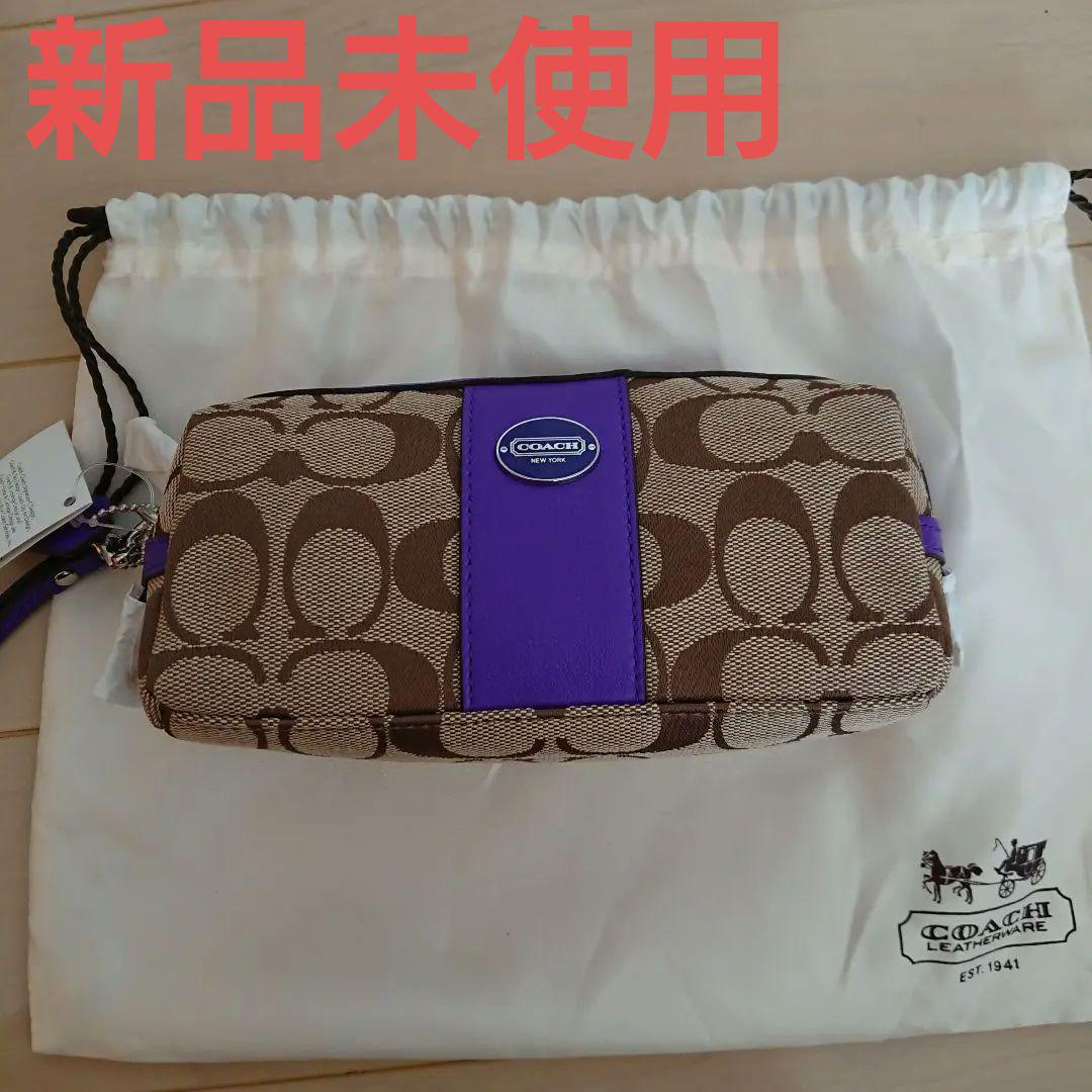 Coach Canvas Signature Pouch