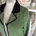 Misook Women's SIze XL Green and Black Zip Up Cardigan Blazer Jacket #3399
