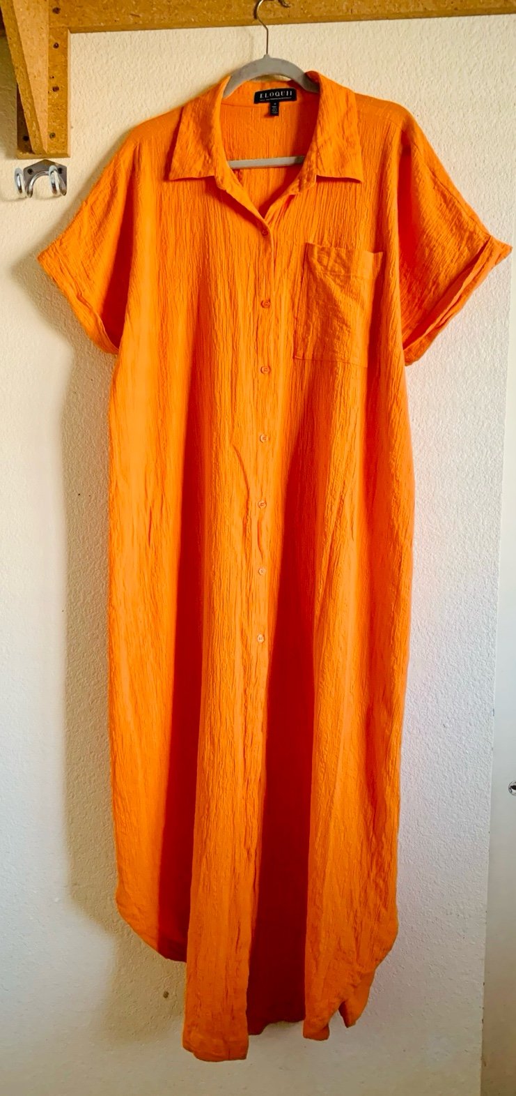 NWOT Eloquii Bold Orange Maxi Dress Size 20