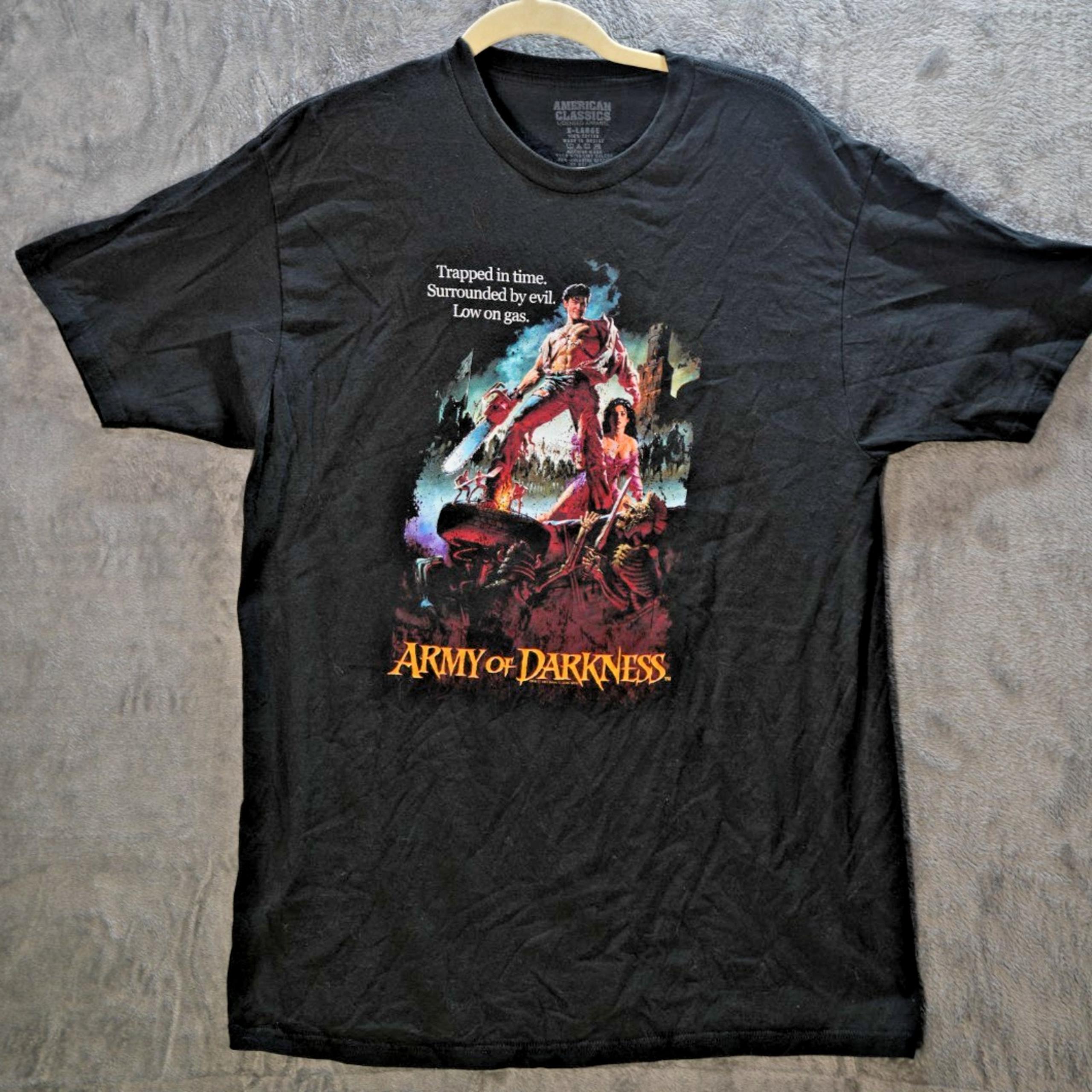 Army of Darkness T-Shirt XL Black American Classics Cult Horror Movie Graphic Te