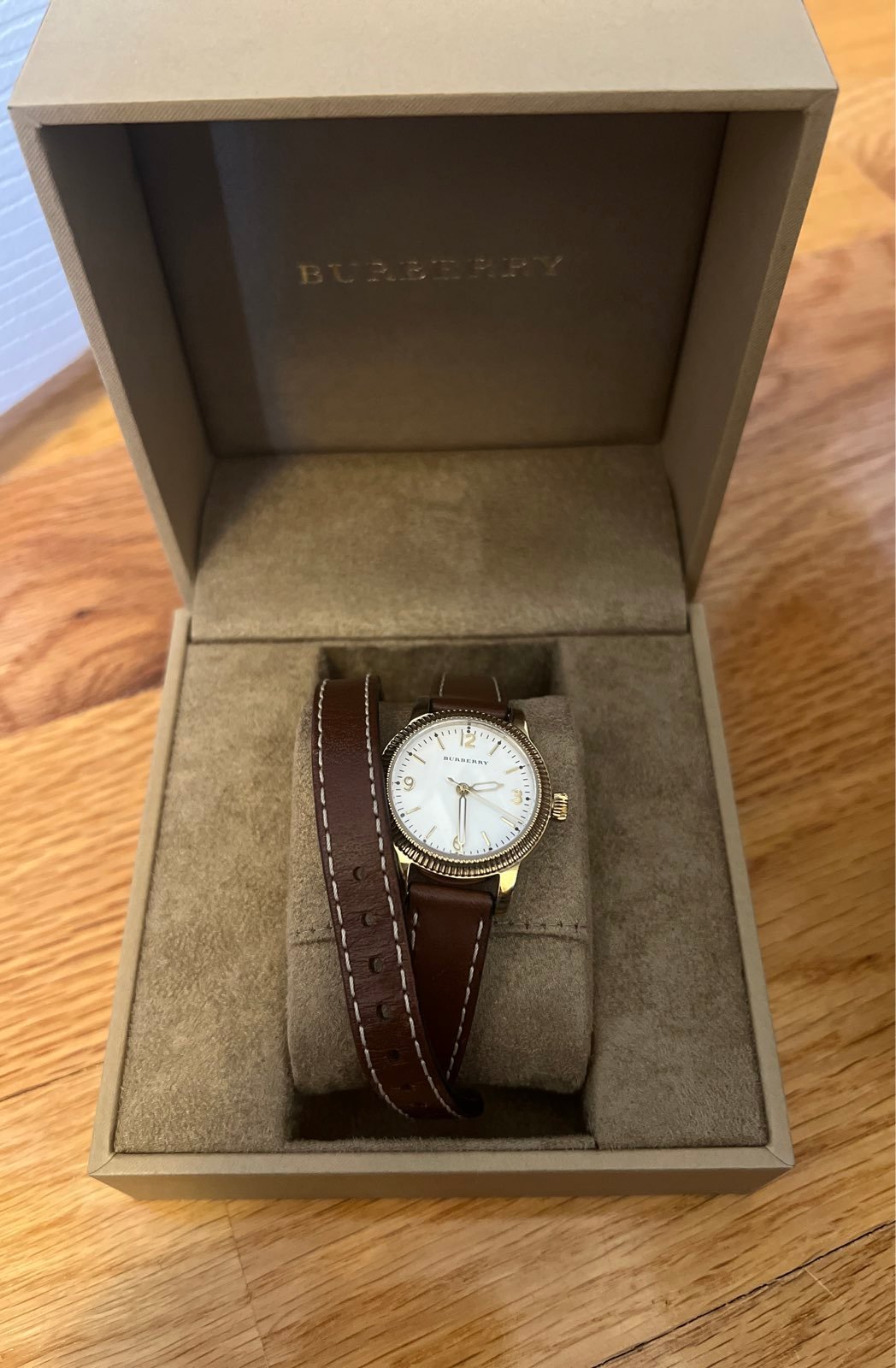 Burberry double wrap leather watches