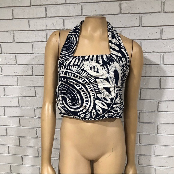 Anthropologie Women's Floral Halter Top - Size Large