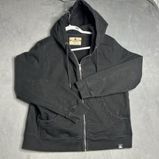 American Giant Women's Heavyweight Full Zip Hoodie Size XL Black USA Made