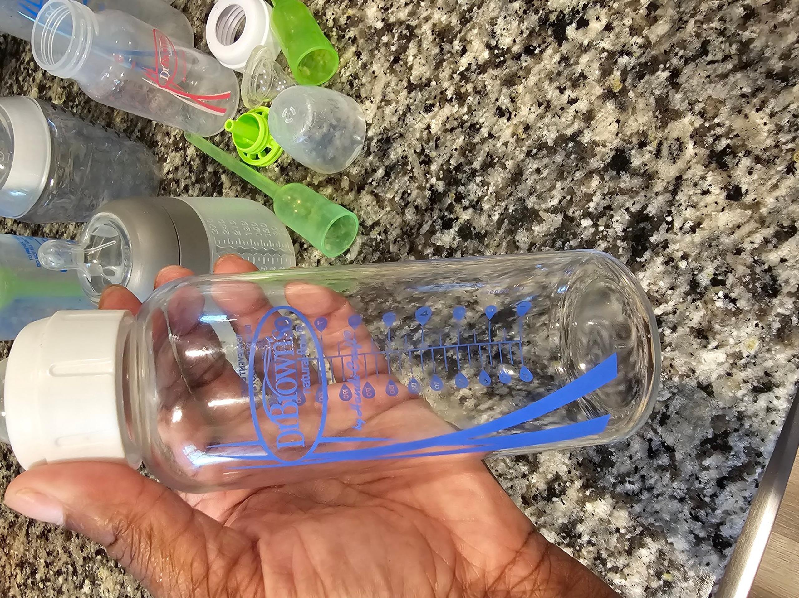 glass bottles and plastic bottles bundle