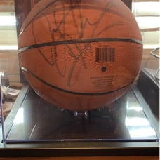 Dennis Rodman Autographed Ball With Pict