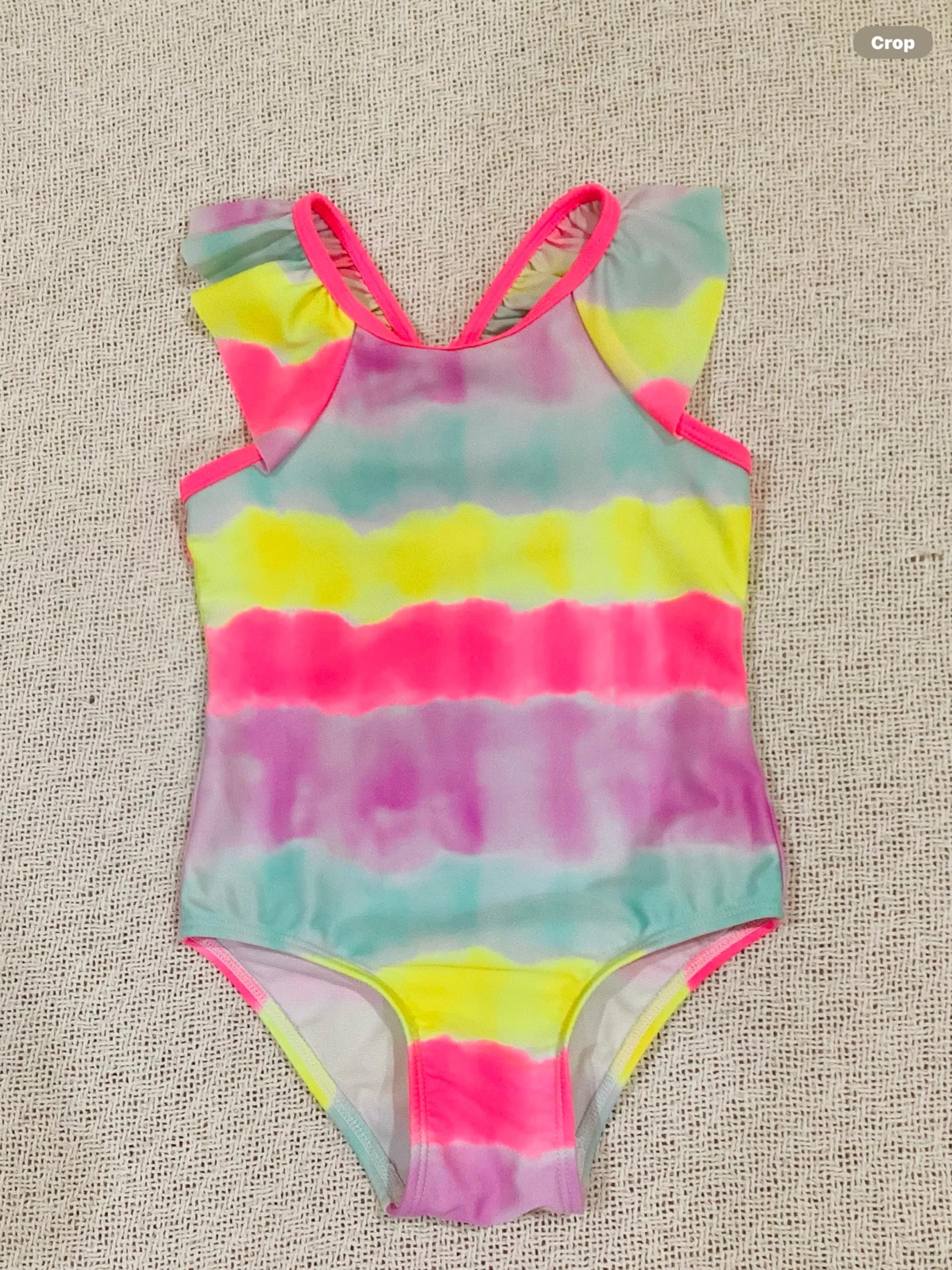 Girls Multicolored Stripe One-Piece Swimsuit Size 4T - Cat & Jack