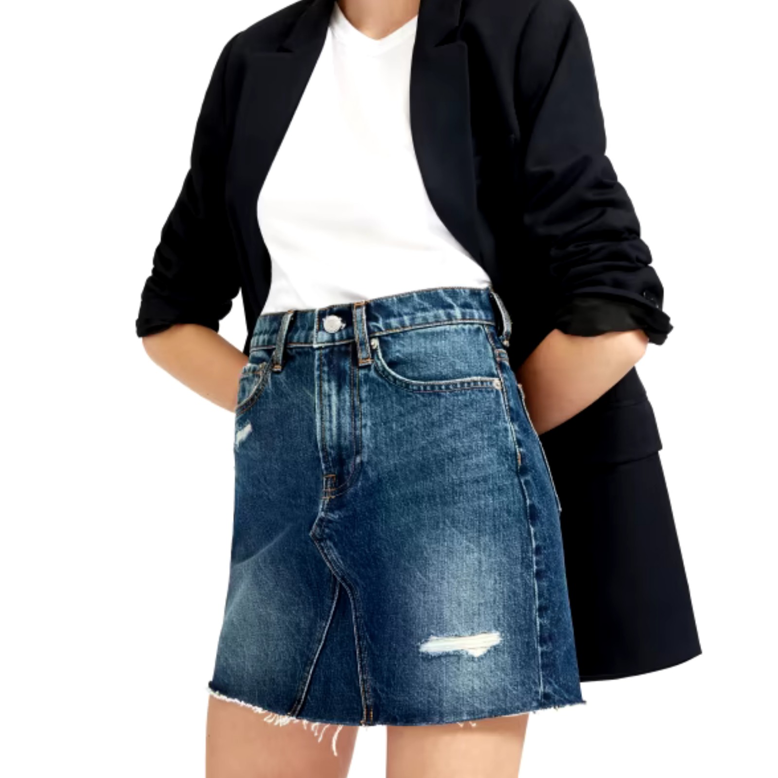 Everlane The Denim Reconstructed Skirt