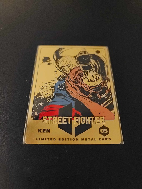 SDCC 2023 UDON Street Fighter 6 Exclusive GOLD Metal Card Ken SF6