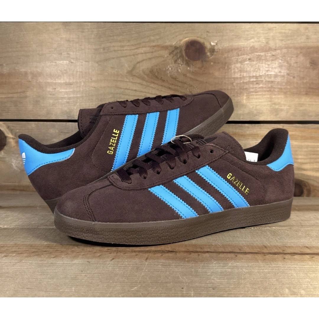 NEW Mens Size 9 - Adidas Gazelle “Shadow Brown Sky Rush” Low Top Sneakers JH5392