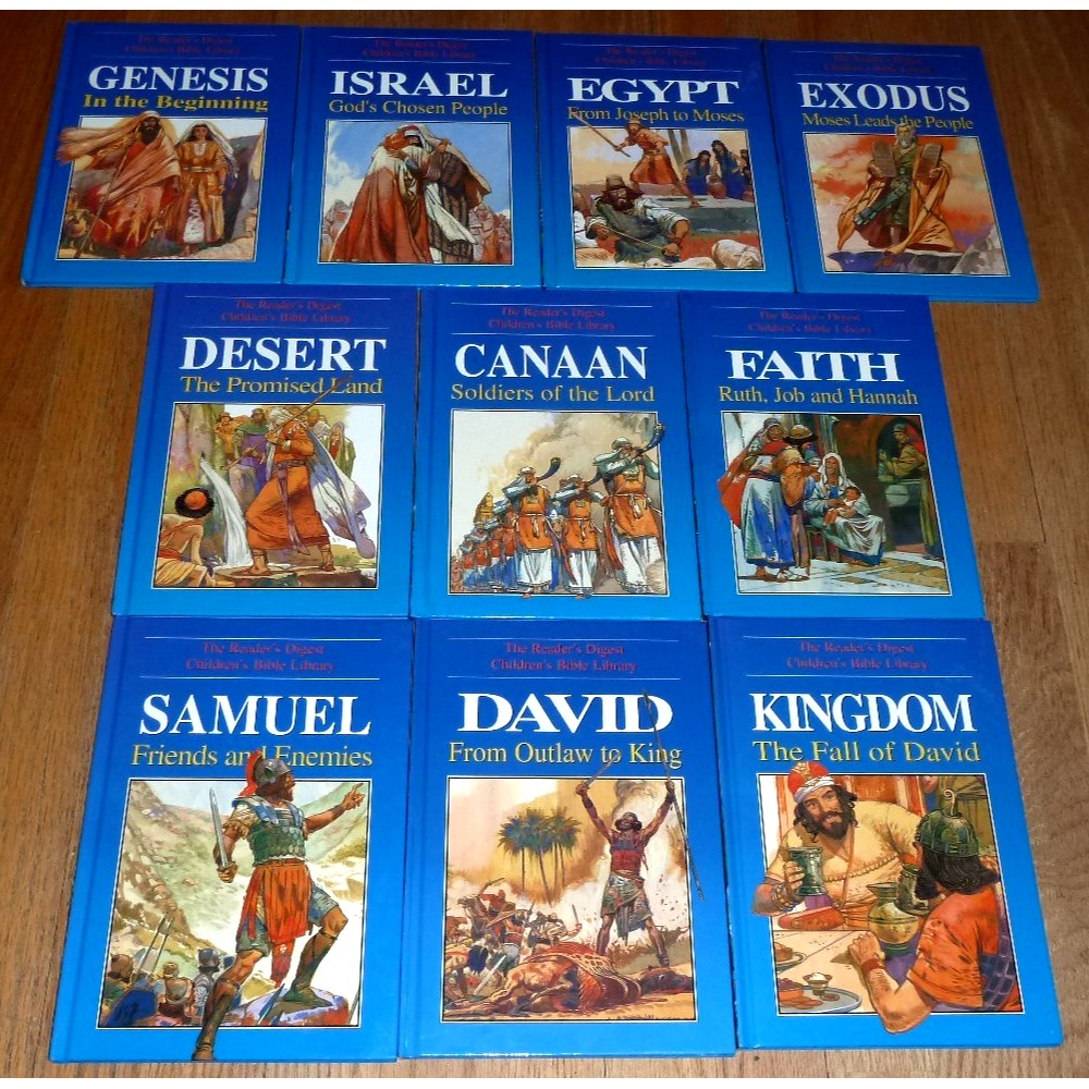 Lot of #1 - 10 : Children's Bible Library Books The Readers Digest HC Books VG
