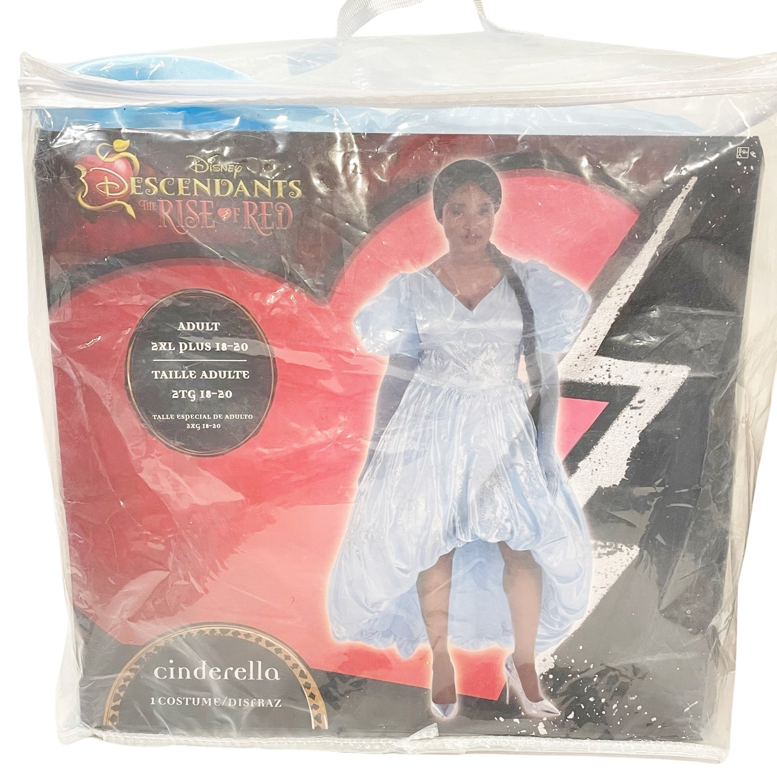 Disney Descendants Rise Of Red Cinderella Adult Plus Costume Size 2XL 18-20 NEW