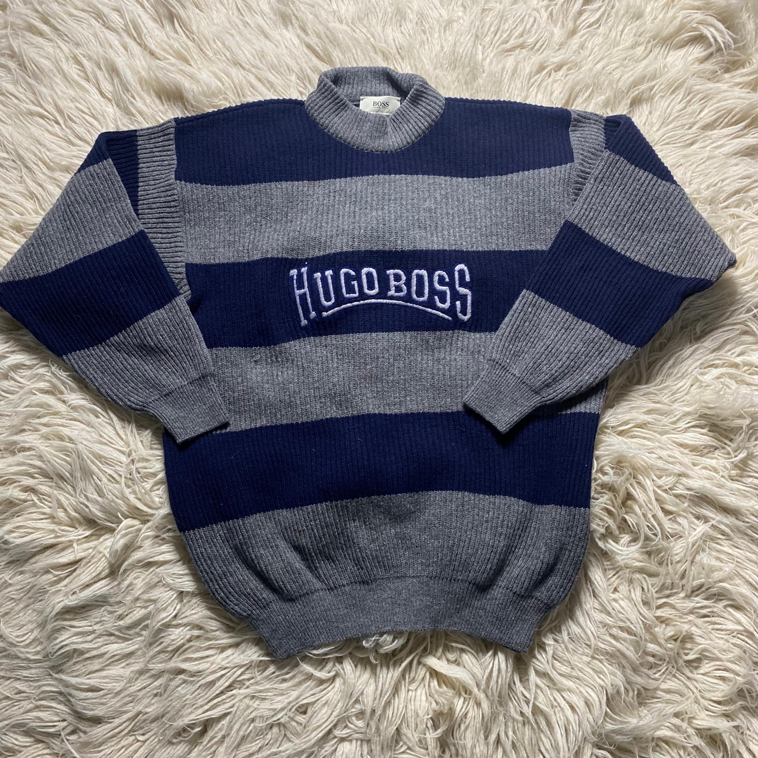 Men’s Vintage Hugo Boss lambswool/ nylon Wool Sweater Pullover Size 50 / US 40.