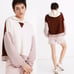 Madewell MWL Airyterry Hoodie Sweatshirt in Colorblock Antique Cream Size XL