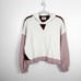 Madewell MWL Airyterry Hoodie Sweatshirt in Colorblock Antique Cream Size XL