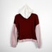 Madewell MWL Airyterry Hoodie Sweatshirt in Colorblock Antique Cream Size XL