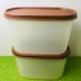 5 Vintage Plastic Tupperware Containers & Catalog from the 1980’s