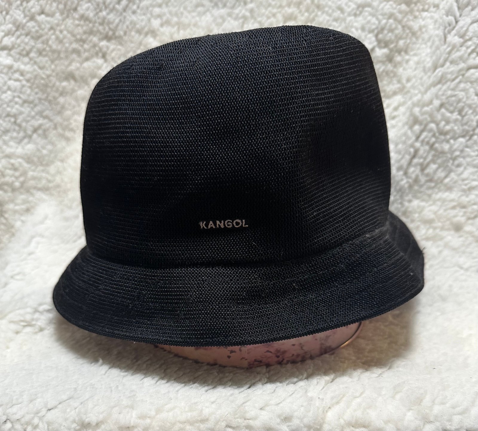 Kangol Men’s Medium Tropic Duke Bucket Hat Black w/White Signature Kangol Name