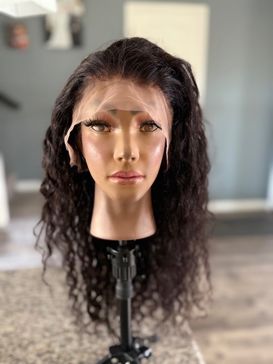 26 Black Water Wave Human Hair Full 360 LF Wig [Ebarly]