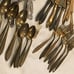 172-Pcs Mixed Stainless Steel & Goldware Flatware Forks, Spoons, Knives