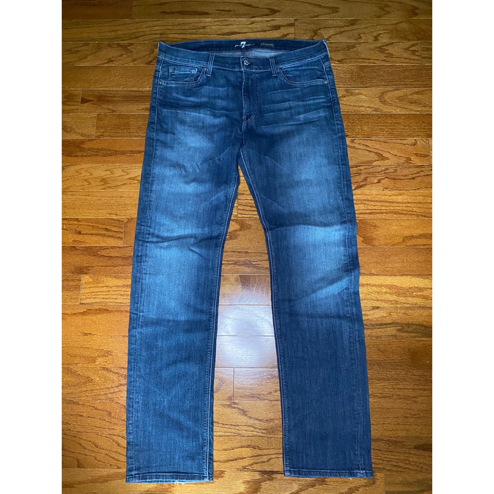 7 For All Mankind Slimmy Mens Jeans 35.5 Inseam Size 38