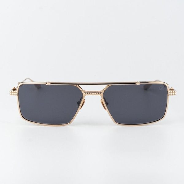 Valentino Women Sunglasses Titanium Gold Grey Mirror Pilot V-SEI VLS 111A 58