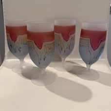 Rueven Nouveau Art Wine Glass Set of 4