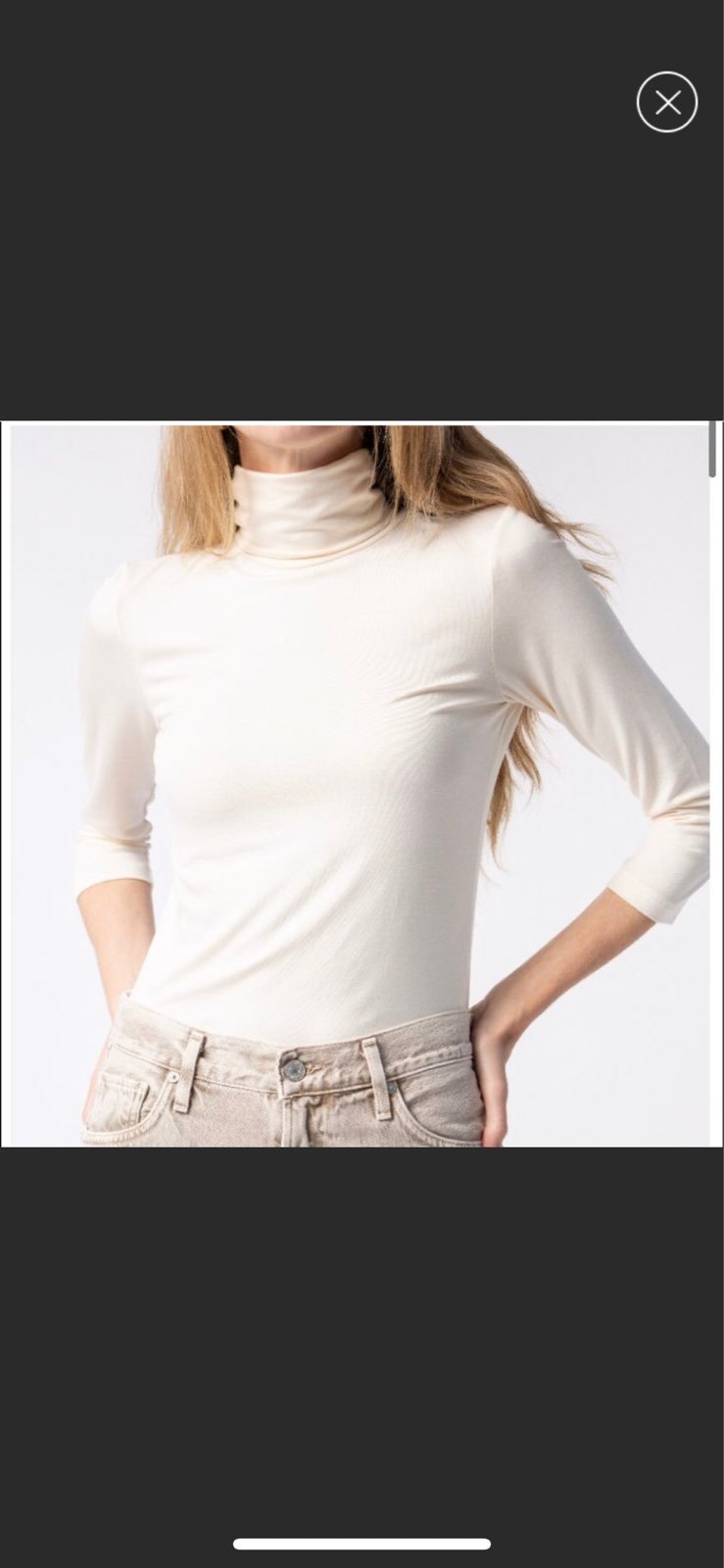 L’AGENCE AJA TURTLENECK VINTAGE IN WHITE