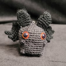 Crochet Mothman tiny Bean (( keychain size )) amigurumi plush cryptid
