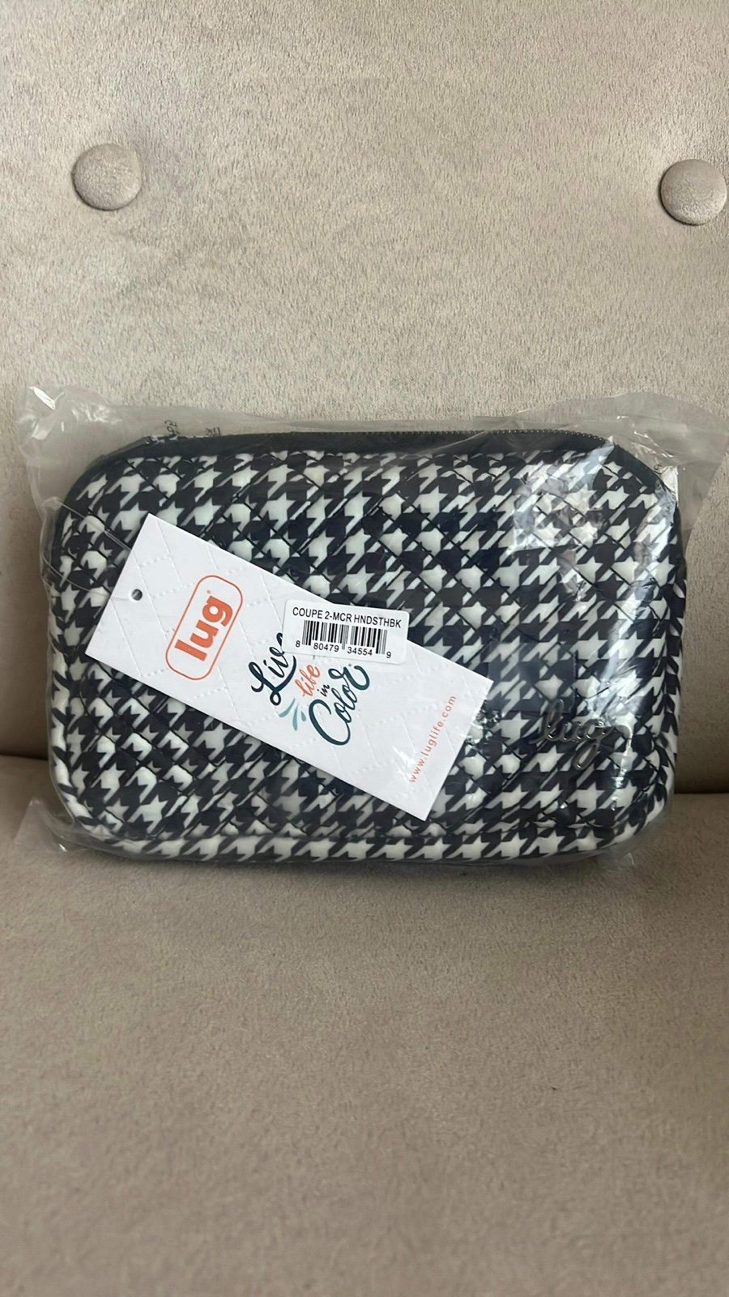 NWT Lug Coupe 2 Convertible Crossbody Bag in Micro Houndstooth