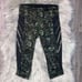 Lululemon Green Floral & Black Mesh Cropped Leggings