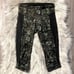 Lululemon Green Floral & Black Mesh Cropped Leggings