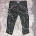Lululemon Green Floral & Black Mesh Cropped Leggings