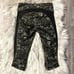 Lululemon Green Floral & Black Mesh Cropped Leggings