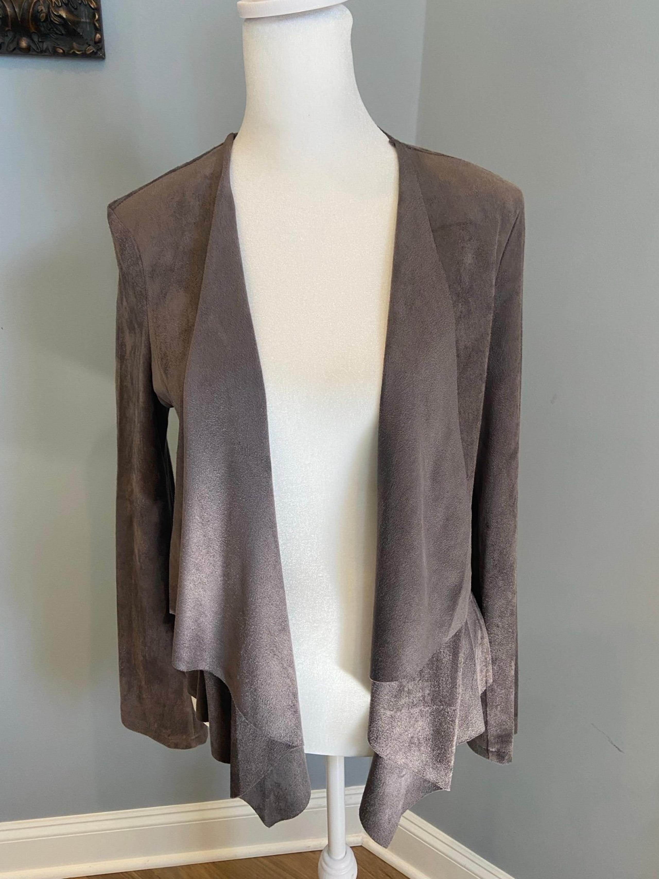 Gray Faux Suede Jacket