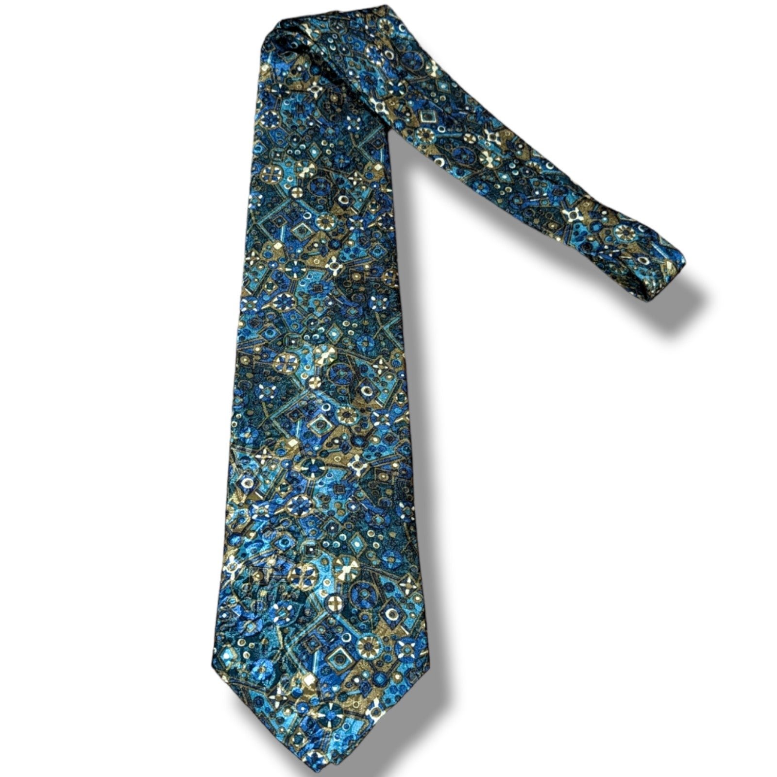 Vintage Multicolored Blue Christian Dior Tie