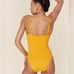 NWT Andie x Mindy Women's The Amalfi One Piece Swimsuit Daffodil Yellow Size ST