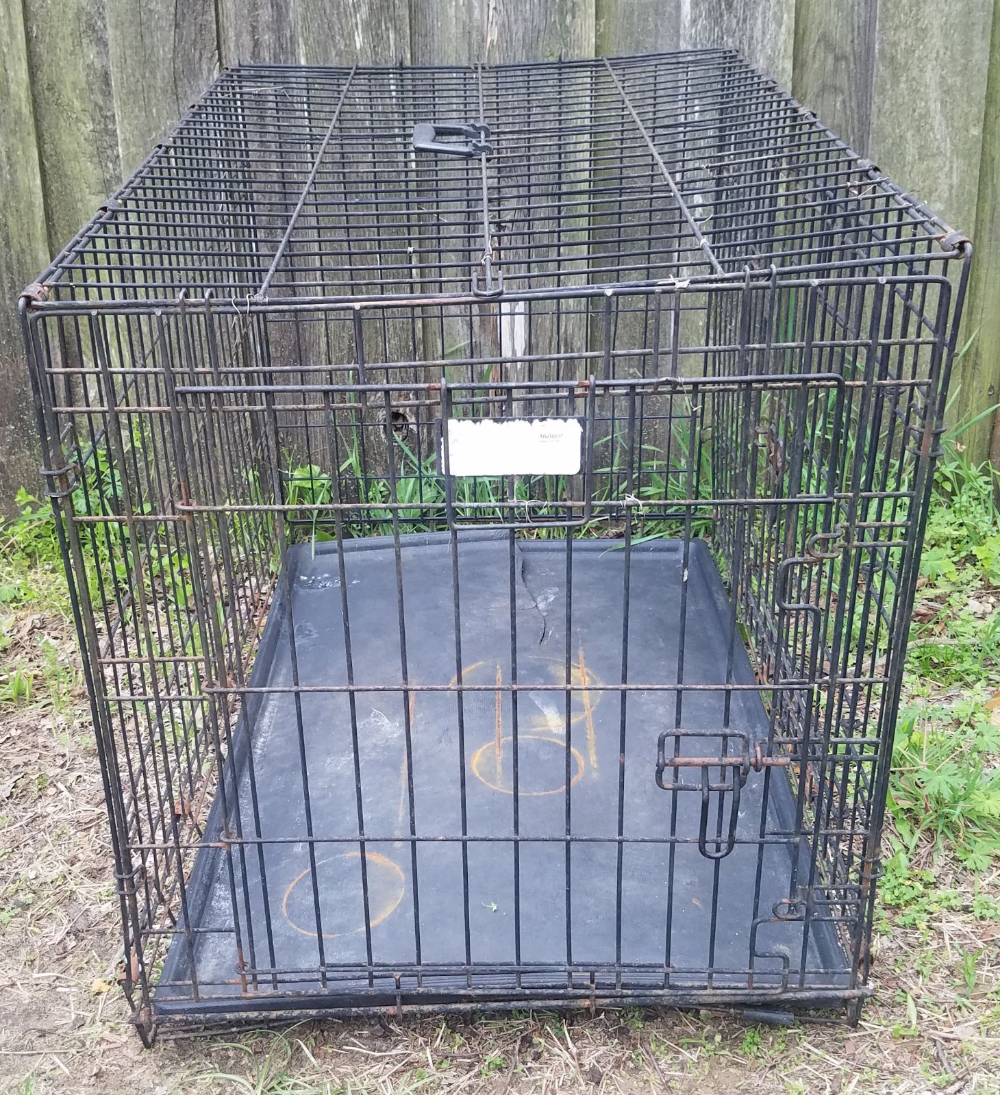 Double door Midwest dog crate