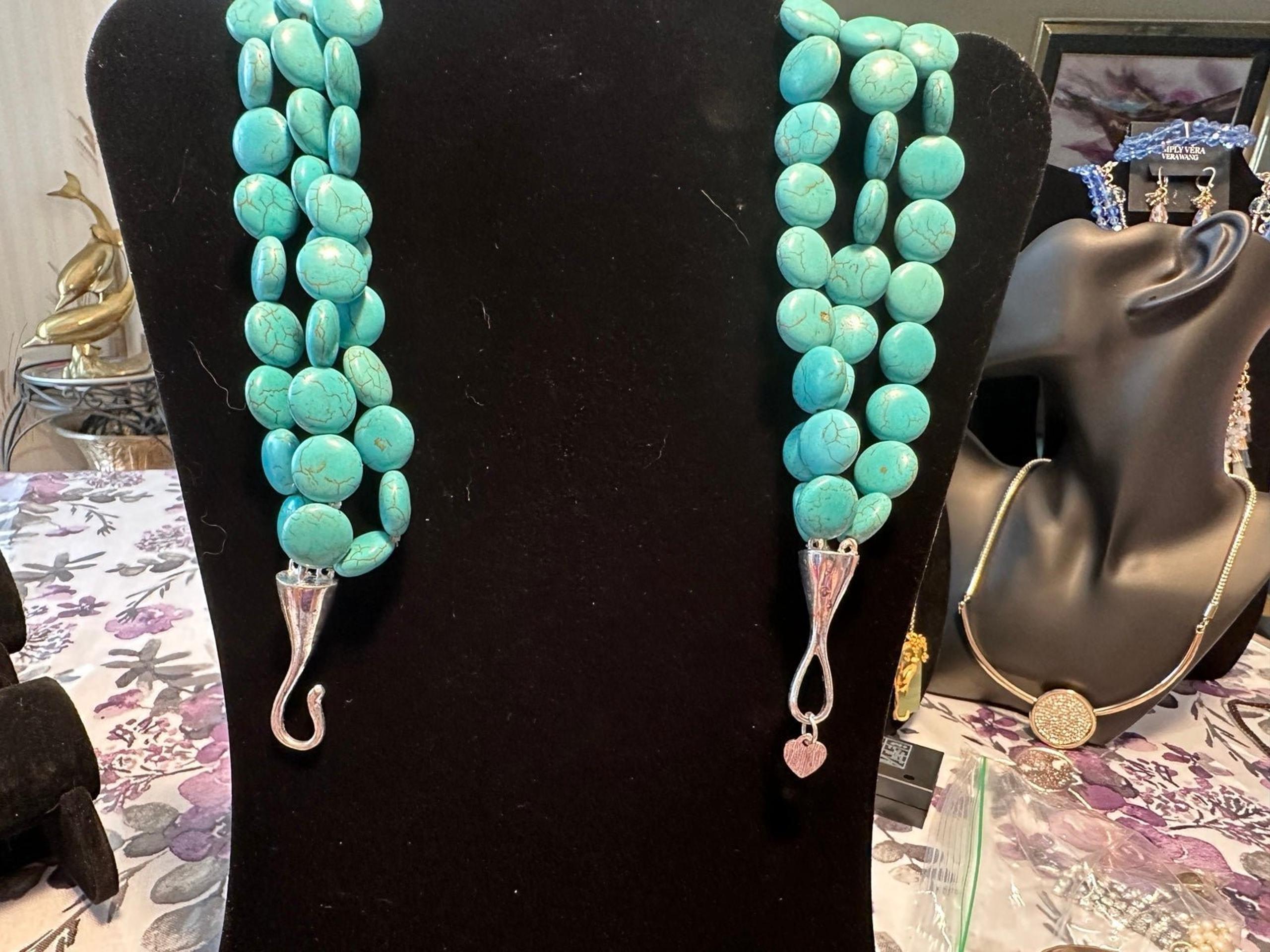 Eva Long In African Turquoise Silver Pendant Necklace - Kendra Scott