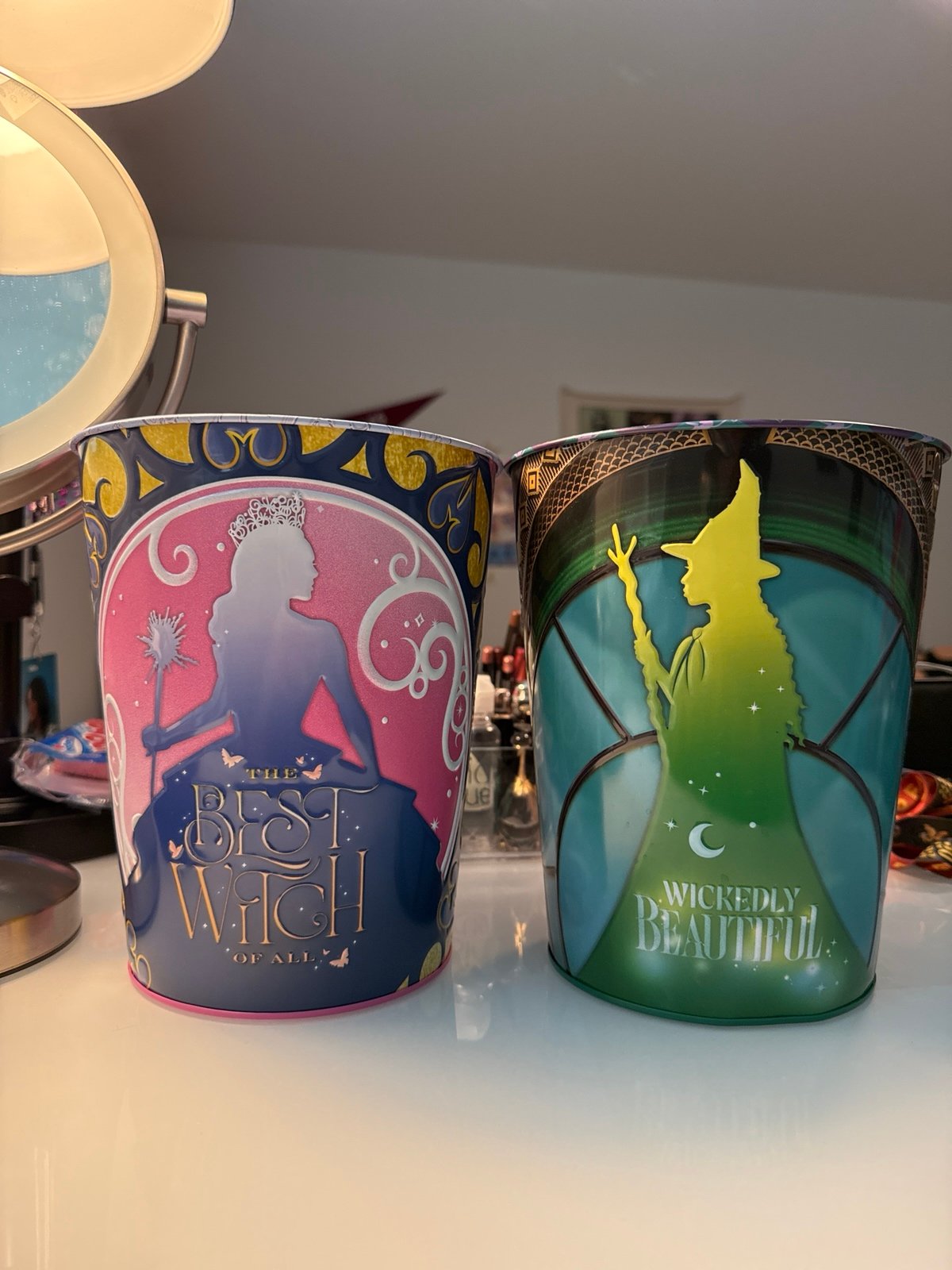 wicked glinda & elphaba popcorn buckets