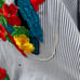 Vintage kitsch shirt blouse embroidered birds Sz Large by Mili Designs