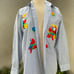 Vintage kitsch shirt blouse embroidered birds Sz Large by Mili Designs