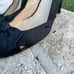 Oscar de la Renta Satin Bow Black heels